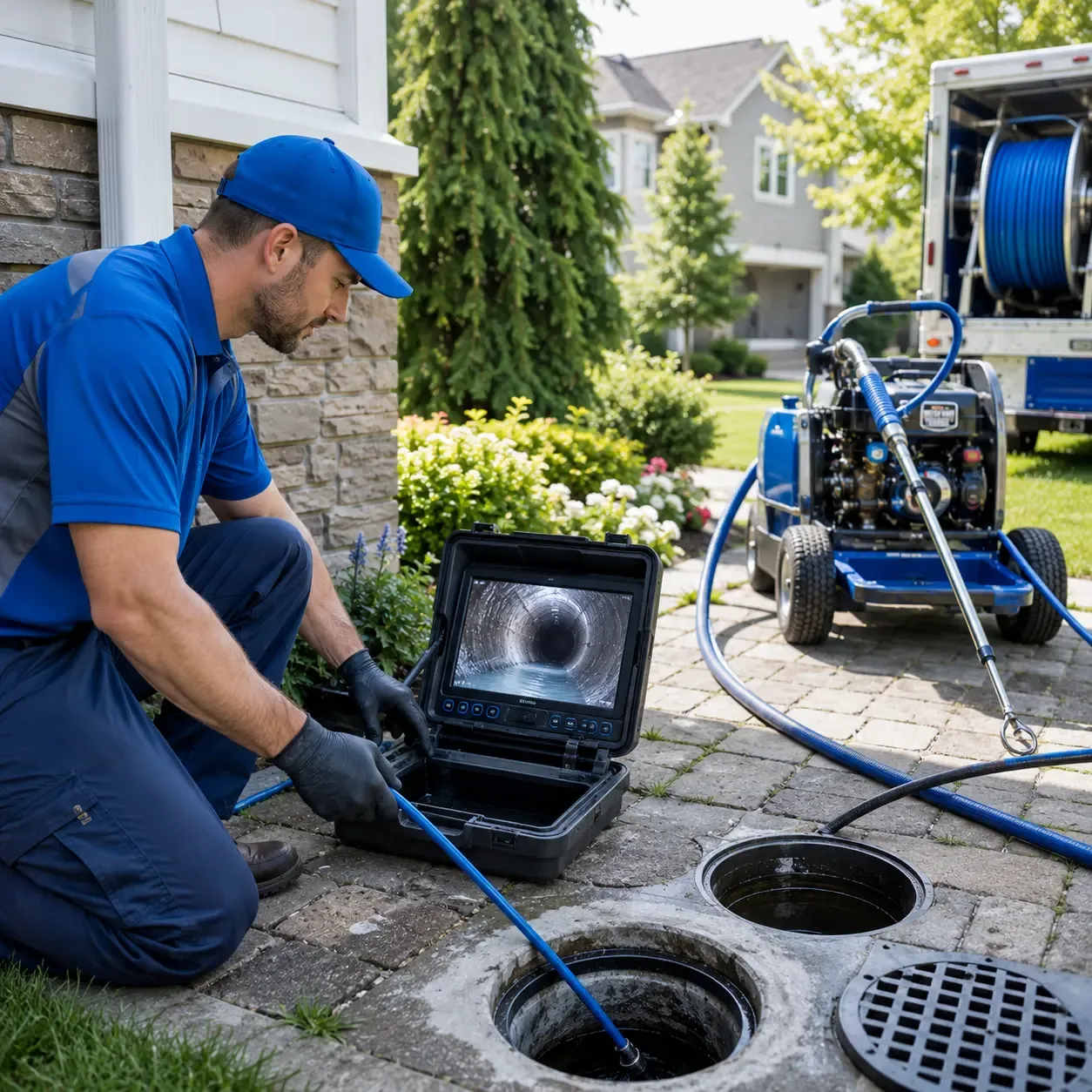 Outdoor drain cleaning professionals serving Stevensville, PA