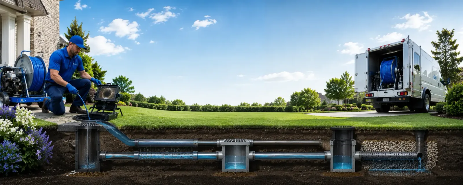 Outdoor drain cleaning information for Stevensville, PA